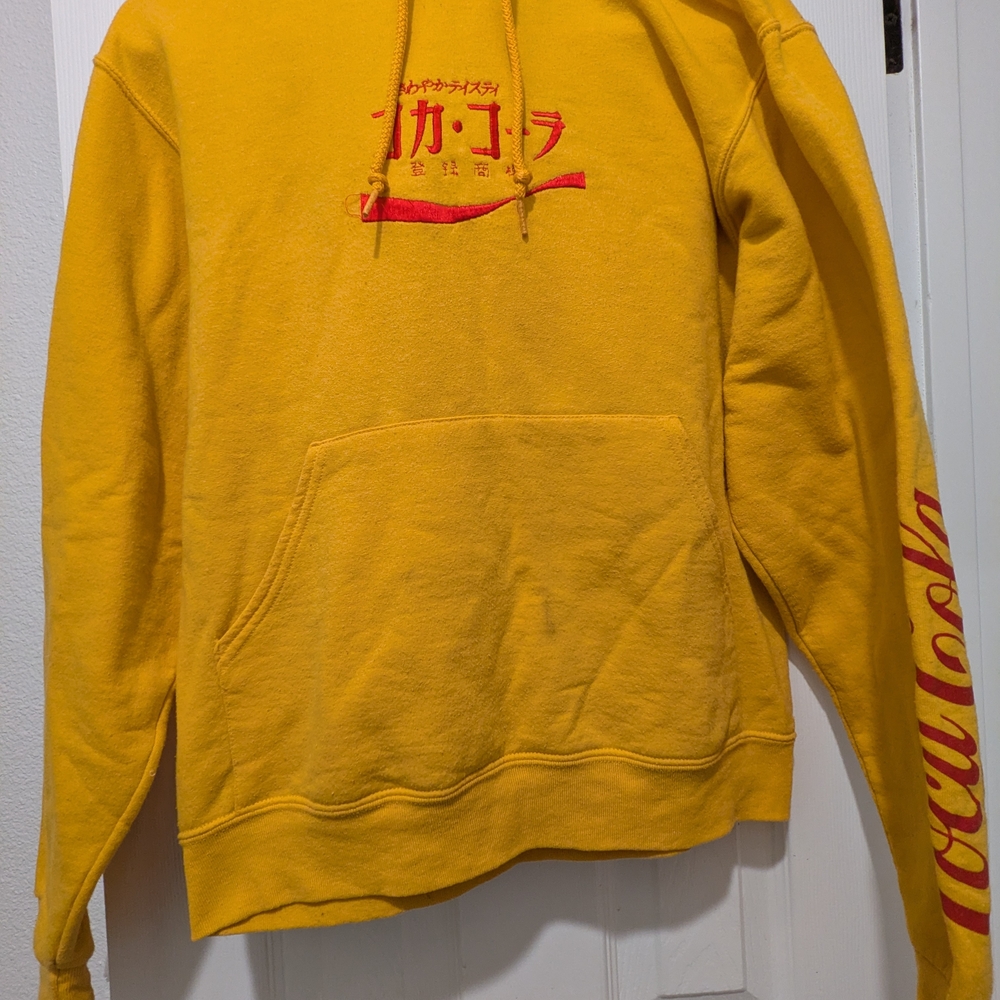 Coca Cola Yellow Hoodie with Red Logo